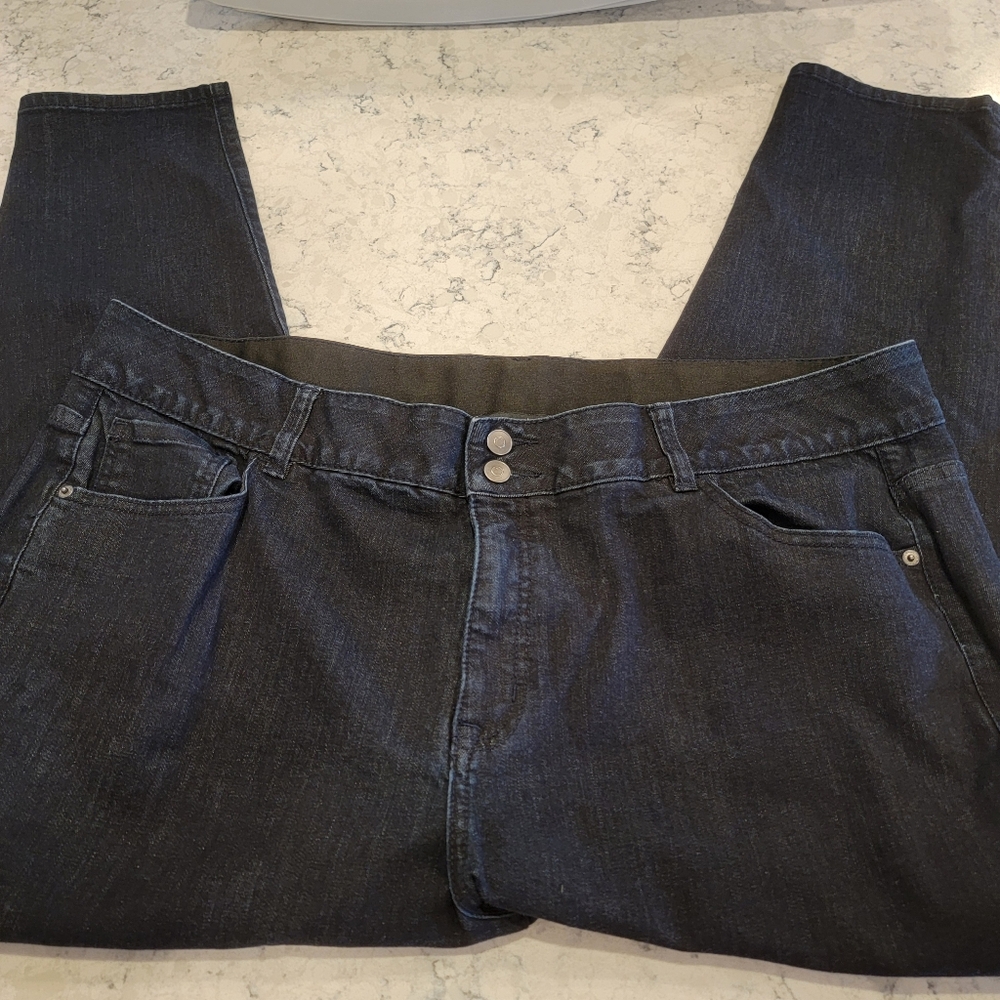 Venezia Lane Bryant Tummy Fit High-Rise Skinny Jean Dark Wash Size 24 S Like New - Picture 4 of 13